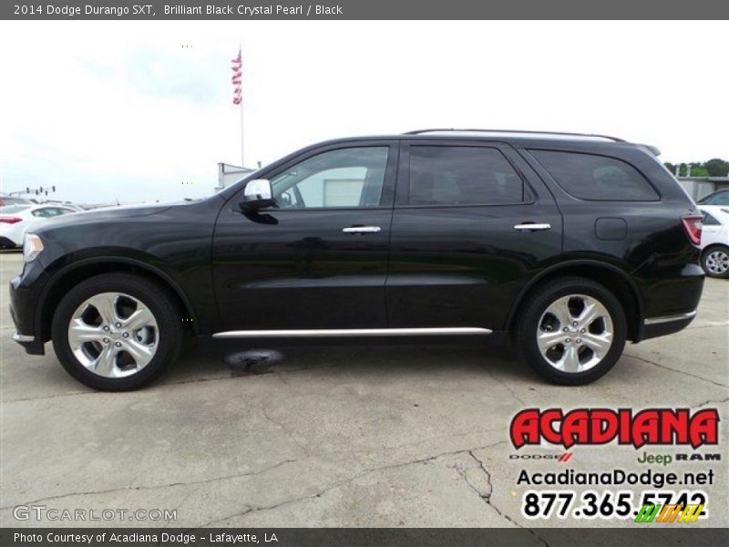 Brilliant Black Crystal Pearl / Black 2014 Dodge Durango SXT