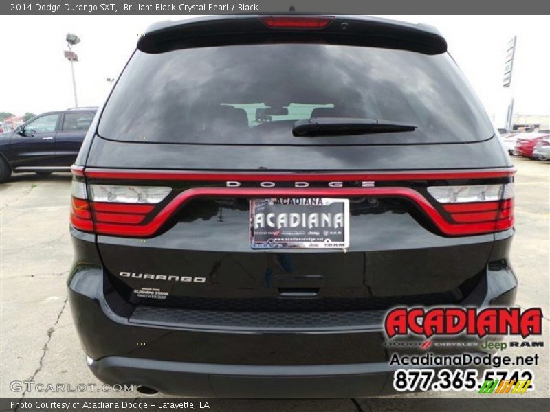 Brilliant Black Crystal Pearl / Black 2014 Dodge Durango SXT