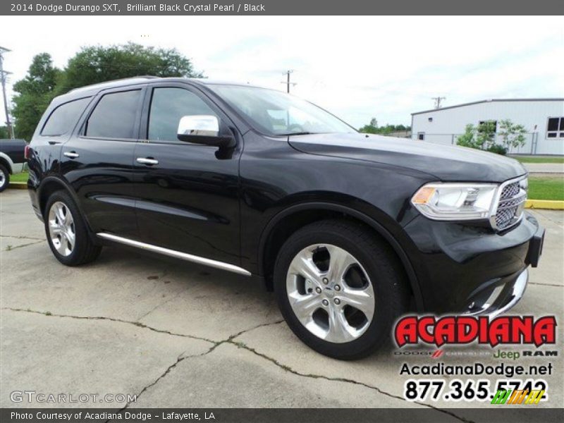 Brilliant Black Crystal Pearl / Black 2014 Dodge Durango SXT