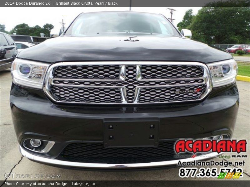 Brilliant Black Crystal Pearl / Black 2014 Dodge Durango SXT
