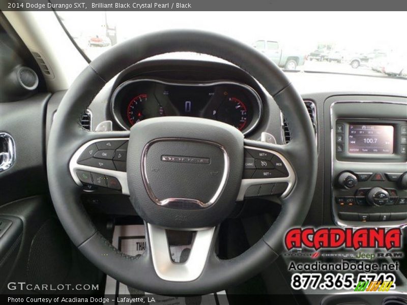 Brilliant Black Crystal Pearl / Black 2014 Dodge Durango SXT