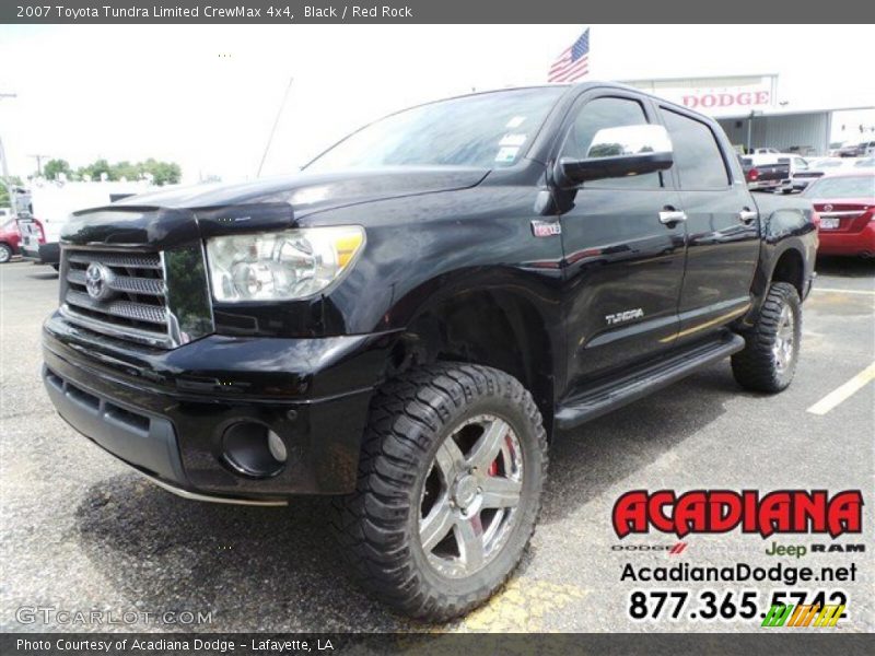Black / Red Rock 2007 Toyota Tundra Limited CrewMax 4x4