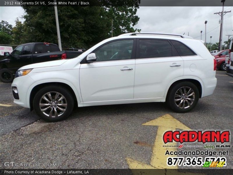 Snow White Pearl / Black 2012 Kia Sorento SX V6
