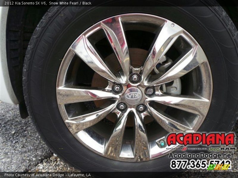 Snow White Pearl / Black 2012 Kia Sorento SX V6