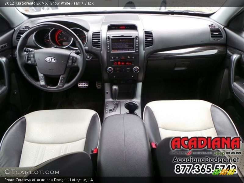 Snow White Pearl / Black 2012 Kia Sorento SX V6
