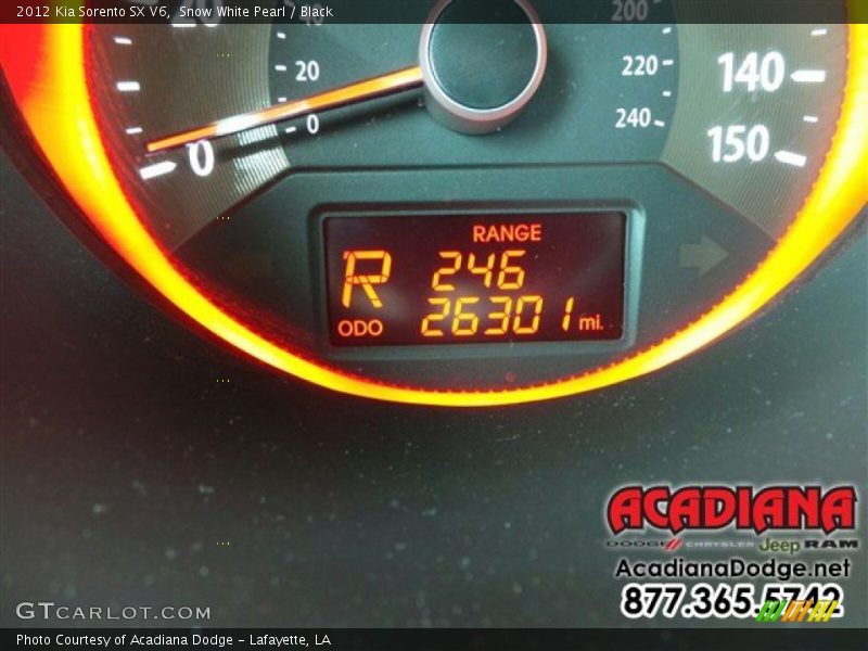 Snow White Pearl / Black 2012 Kia Sorento SX V6