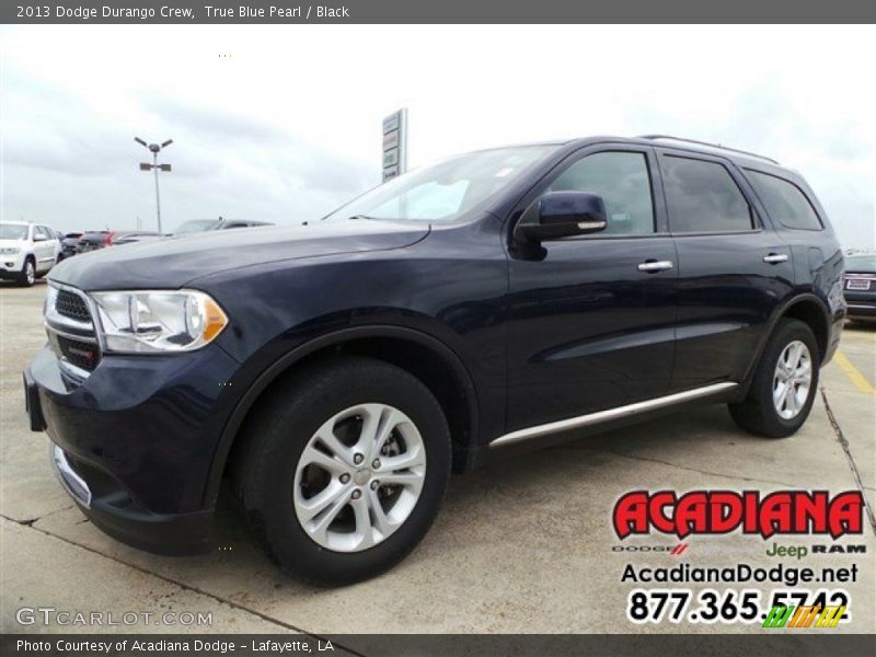 True Blue Pearl / Black 2013 Dodge Durango Crew