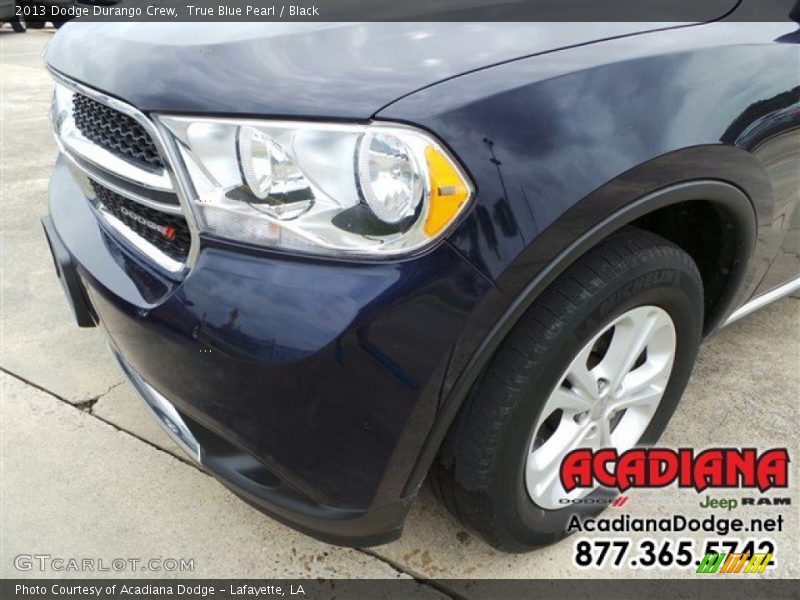 True Blue Pearl / Black 2013 Dodge Durango Crew
