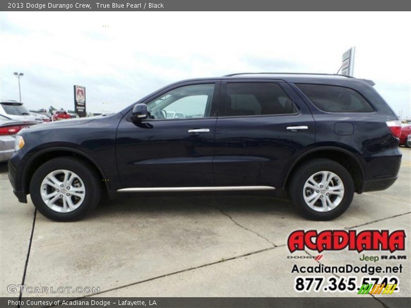 True Blue Pearl / Black 2013 Dodge Durango Crew