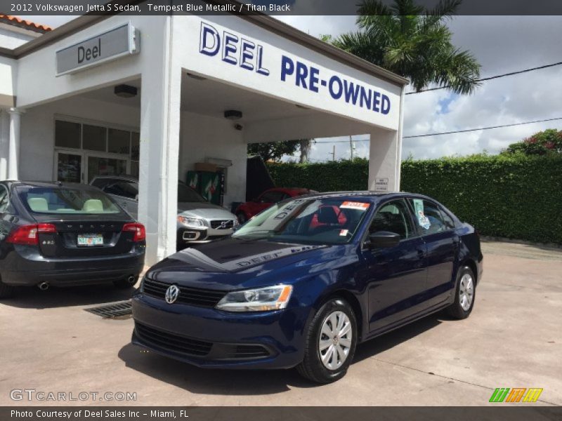 Tempest Blue Metallic / Titan Black 2012 Volkswagen Jetta S Sedan