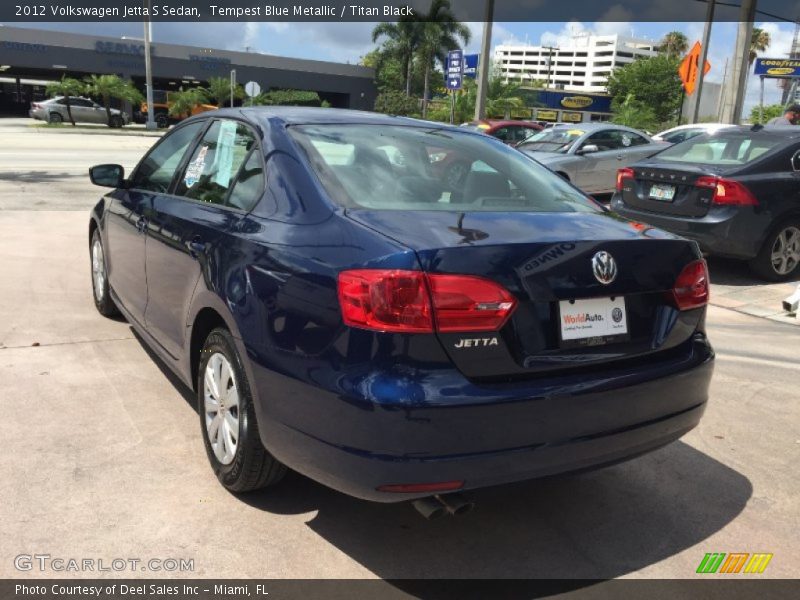 Tempest Blue Metallic / Titan Black 2012 Volkswagen Jetta S Sedan