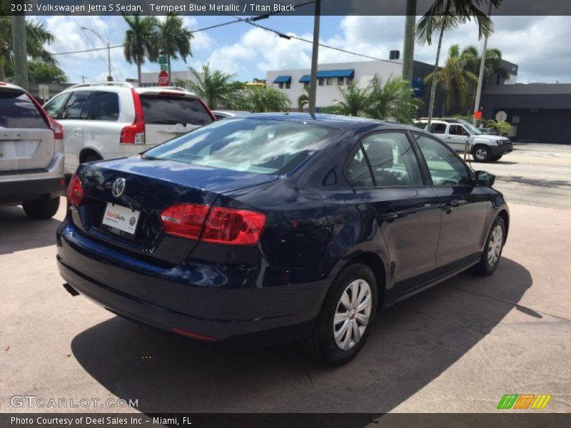 Tempest Blue Metallic / Titan Black 2012 Volkswagen Jetta S Sedan