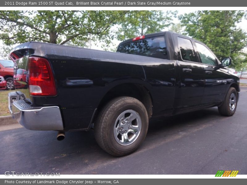 Brilliant Black Crystal Pearl / Dark Slate Gray/Medium Graystone 2011 Dodge Ram 1500 ST Quad Cab