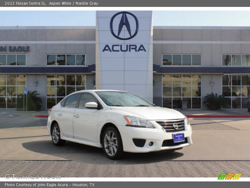 Aspen White / Marble Gray 2013 Nissan Sentra SL