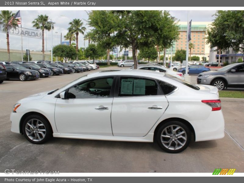 Aspen White / Marble Gray 2013 Nissan Sentra SL