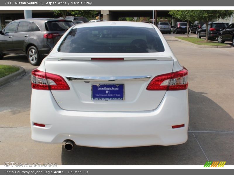 Aspen White / Marble Gray 2013 Nissan Sentra SL