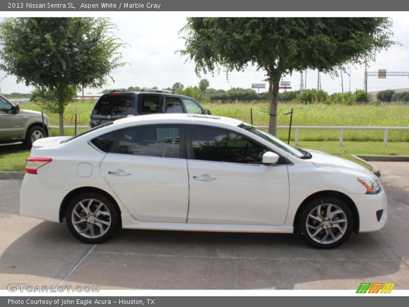 Aspen White / Marble Gray 2013 Nissan Sentra SL