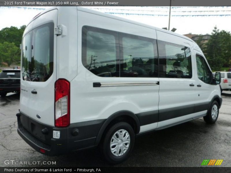 Oxford White / Pewter 2015 Ford Transit Wagon XLT 350 MR Long