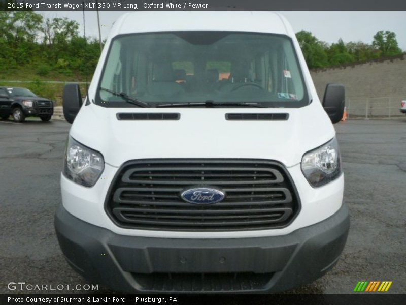 Oxford White / Pewter 2015 Ford Transit Wagon XLT 350 MR Long