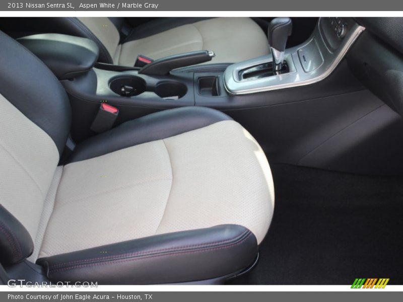 Aspen White / Marble Gray 2013 Nissan Sentra SL