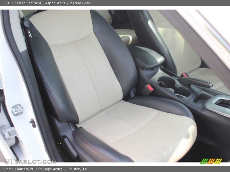 Aspen White / Marble Gray 2013 Nissan Sentra SL