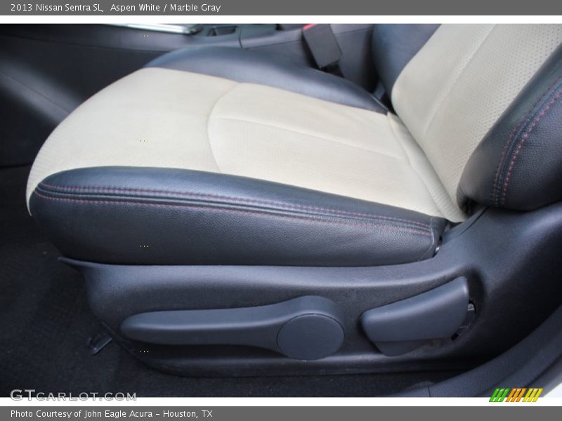 Aspen White / Marble Gray 2013 Nissan Sentra SL