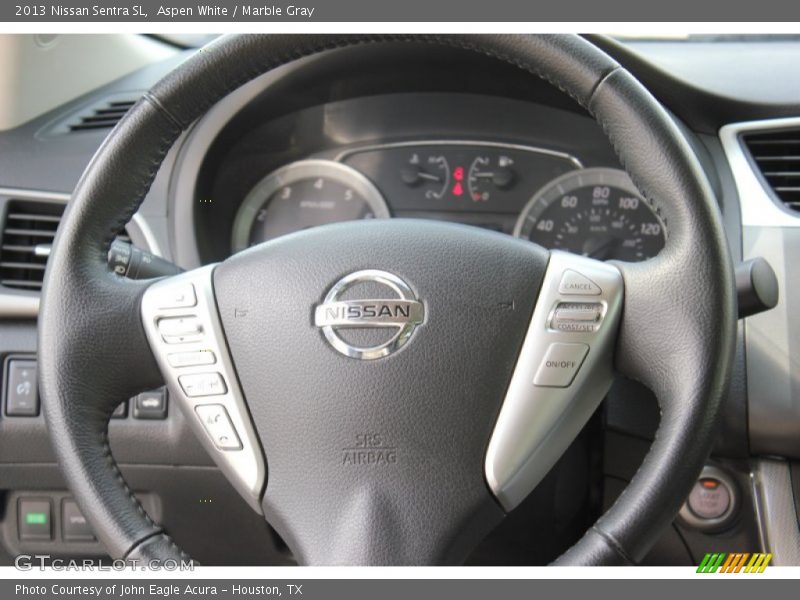 Aspen White / Marble Gray 2013 Nissan Sentra SL