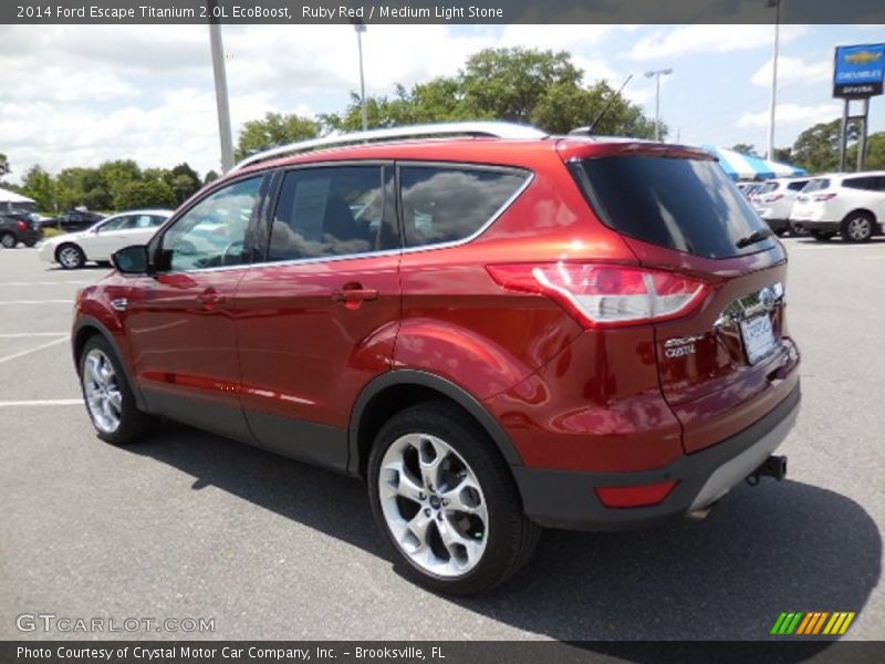 Ruby Red / Medium Light Stone 2014 Ford Escape Titanium 2.0L EcoBoost