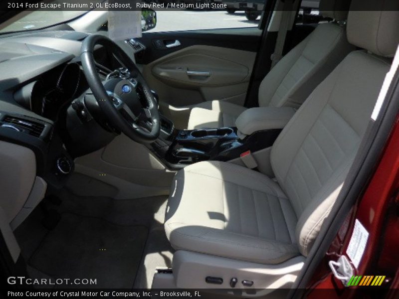 Ruby Red / Medium Light Stone 2014 Ford Escape Titanium 2.0L EcoBoost