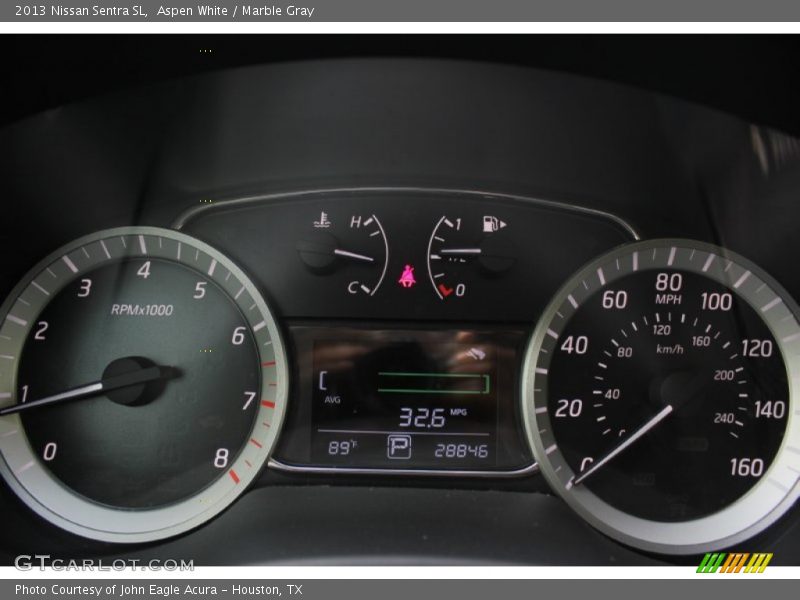 Aspen White / Marble Gray 2013 Nissan Sentra SL