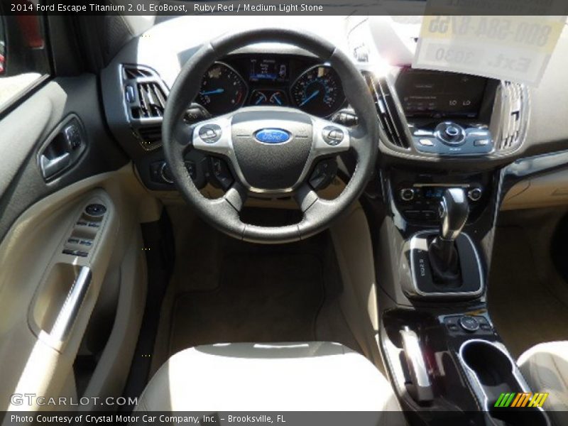 Ruby Red / Medium Light Stone 2014 Ford Escape Titanium 2.0L EcoBoost
