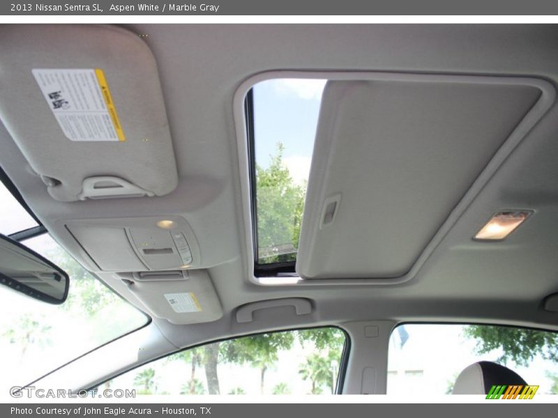 Aspen White / Marble Gray 2013 Nissan Sentra SL