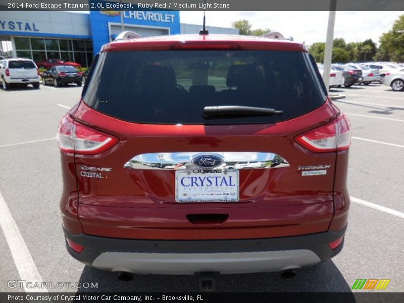 Ruby Red / Medium Light Stone 2014 Ford Escape Titanium 2.0L EcoBoost