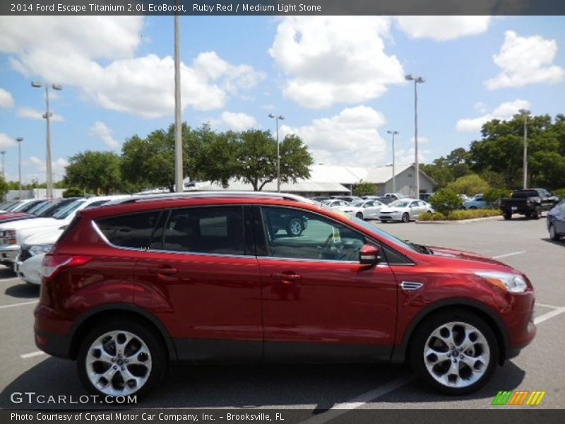 Ruby Red / Medium Light Stone 2014 Ford Escape Titanium 2.0L EcoBoost