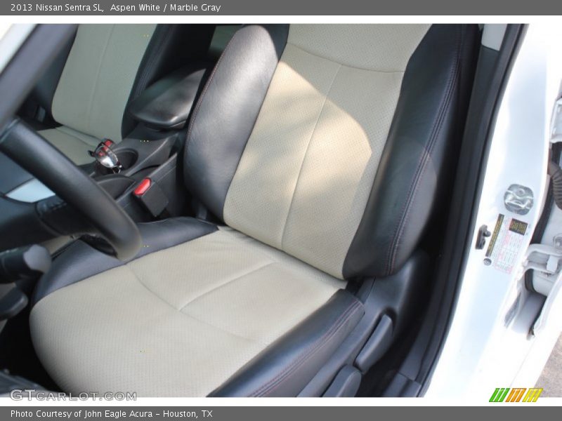 Aspen White / Marble Gray 2013 Nissan Sentra SL
