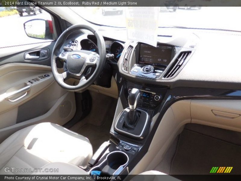 Ruby Red / Medium Light Stone 2014 Ford Escape Titanium 2.0L EcoBoost