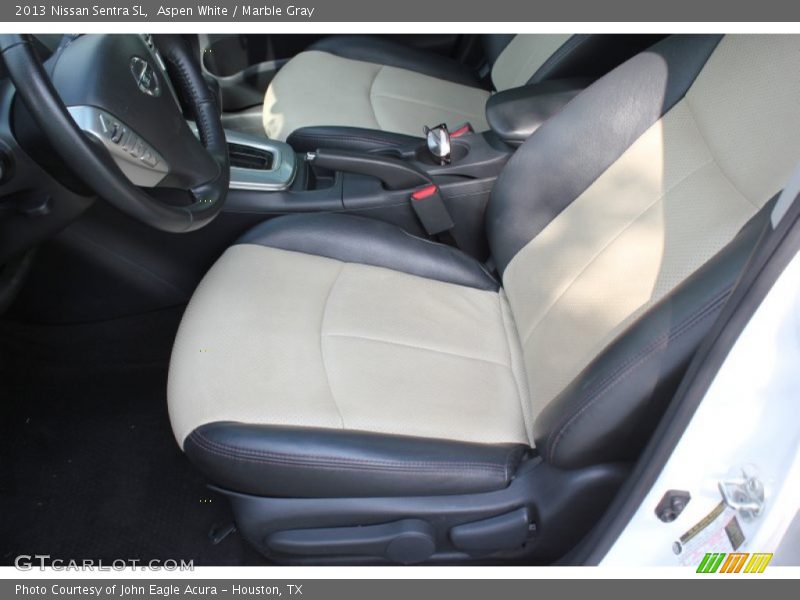 Aspen White / Marble Gray 2013 Nissan Sentra SL