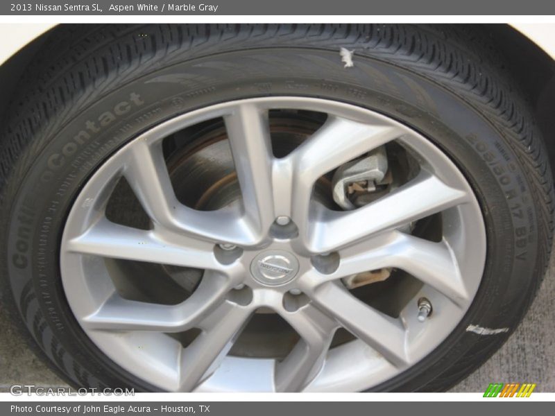 Aspen White / Marble Gray 2013 Nissan Sentra SL