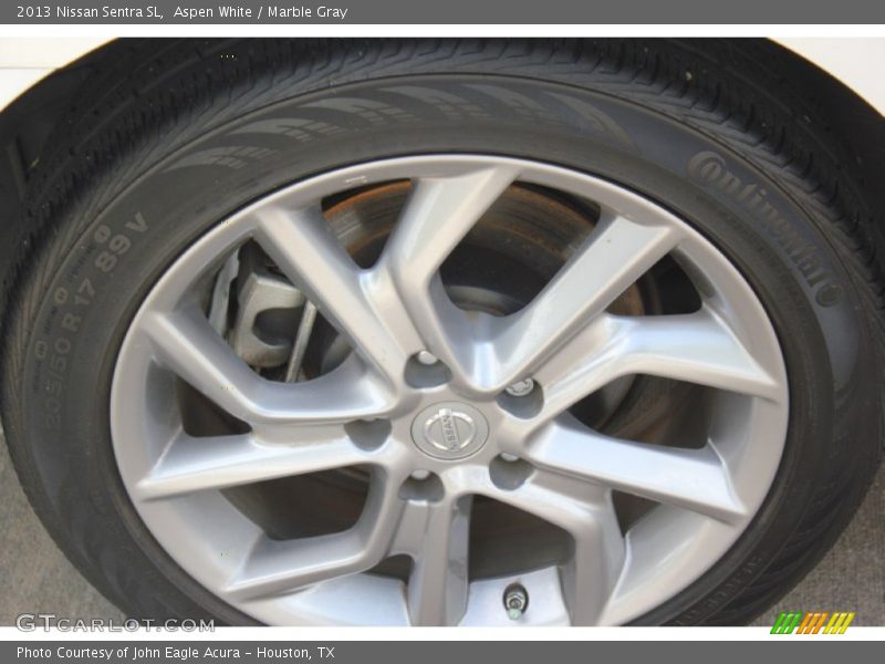 Aspen White / Marble Gray 2013 Nissan Sentra SL