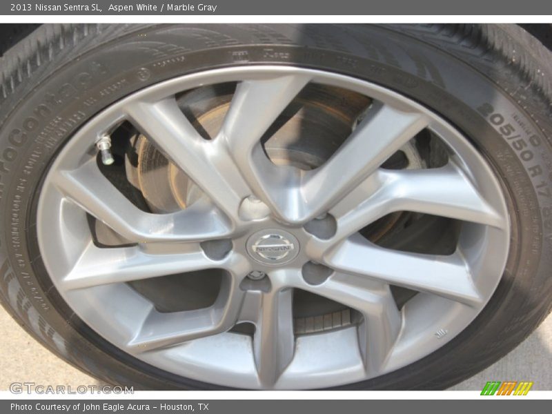 Aspen White / Marble Gray 2013 Nissan Sentra SL