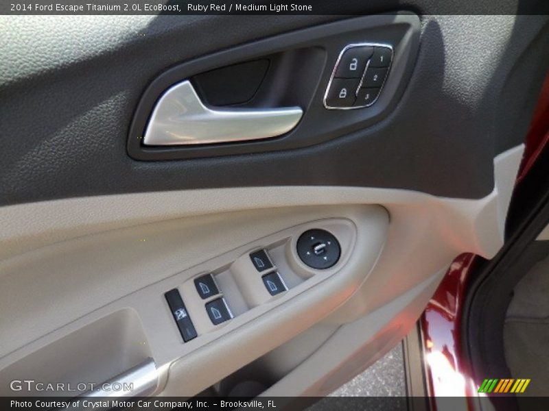 Ruby Red / Medium Light Stone 2014 Ford Escape Titanium 2.0L EcoBoost