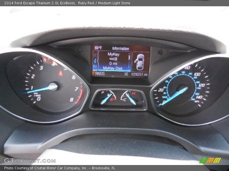Ruby Red / Medium Light Stone 2014 Ford Escape Titanium 2.0L EcoBoost