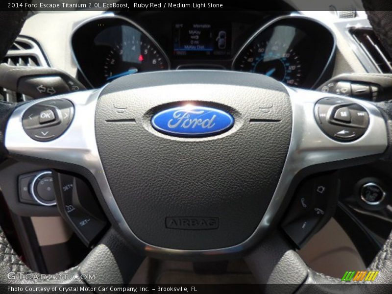 Ruby Red / Medium Light Stone 2014 Ford Escape Titanium 2.0L EcoBoost