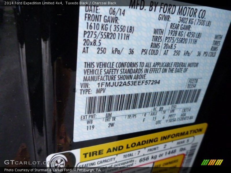Tuxedo Black / Charcoal Black 2014 Ford Expedition Limited 4x4
