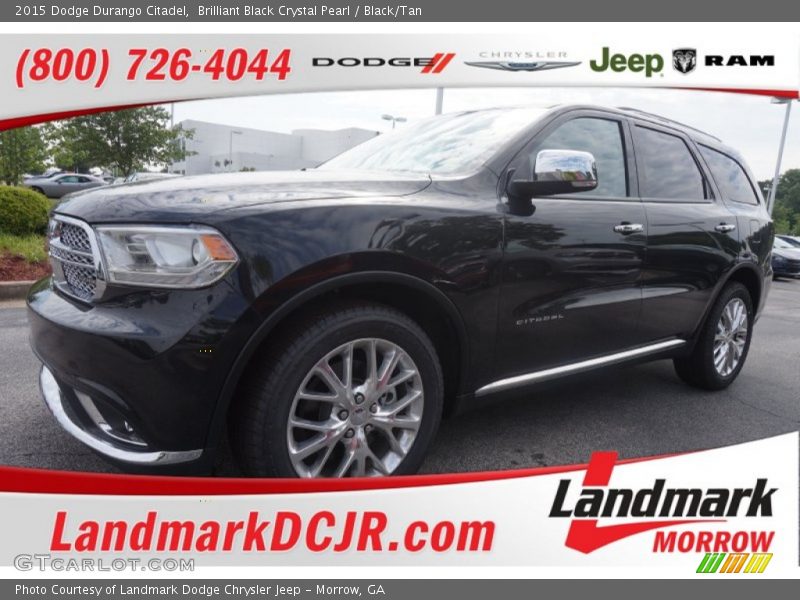 Brilliant Black Crystal Pearl / Black/Tan 2015 Dodge Durango Citadel