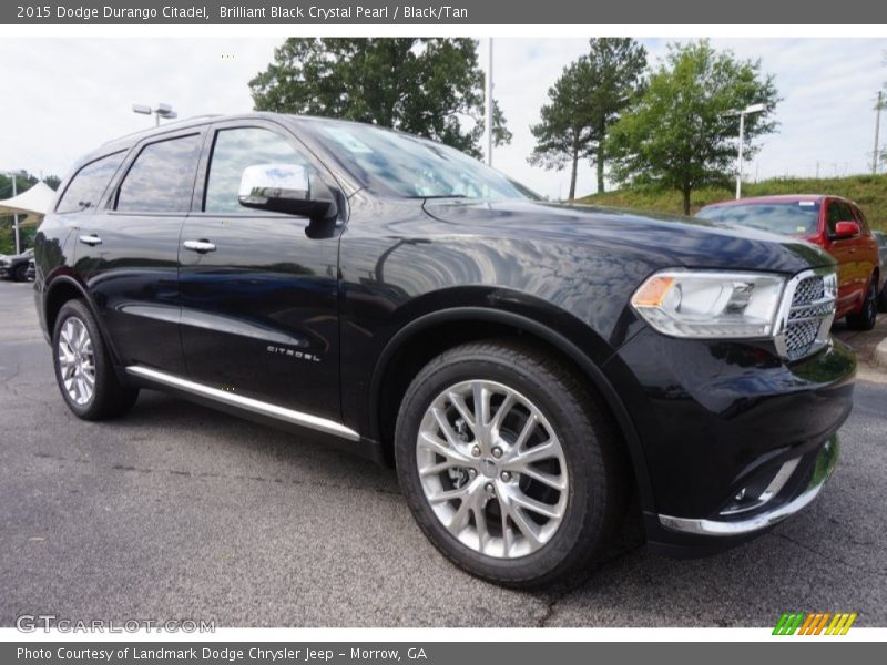 Brilliant Black Crystal Pearl / Black/Tan 2015 Dodge Durango Citadel