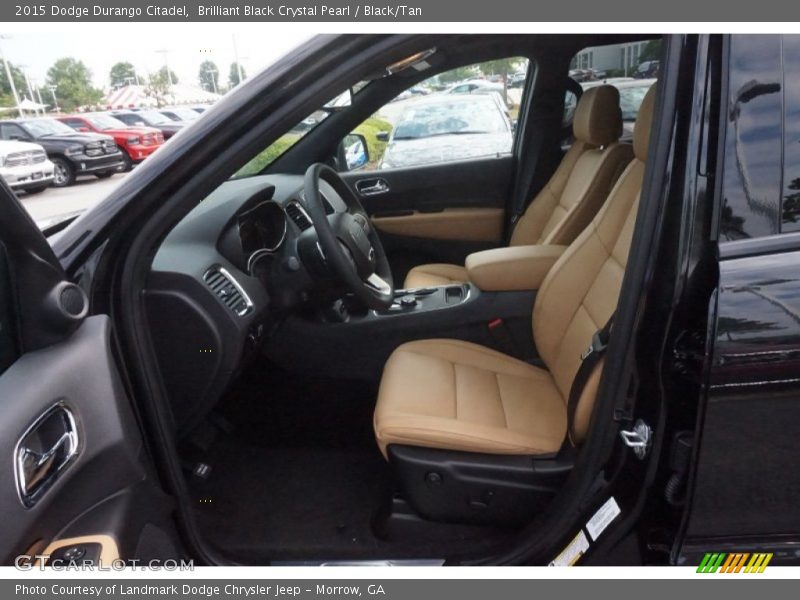 Brilliant Black Crystal Pearl / Black/Tan 2015 Dodge Durango Citadel