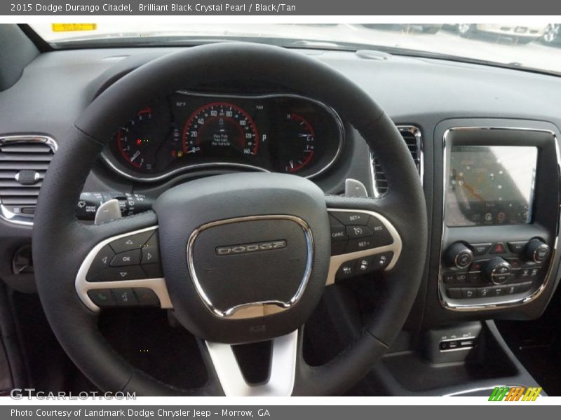 Brilliant Black Crystal Pearl / Black/Tan 2015 Dodge Durango Citadel