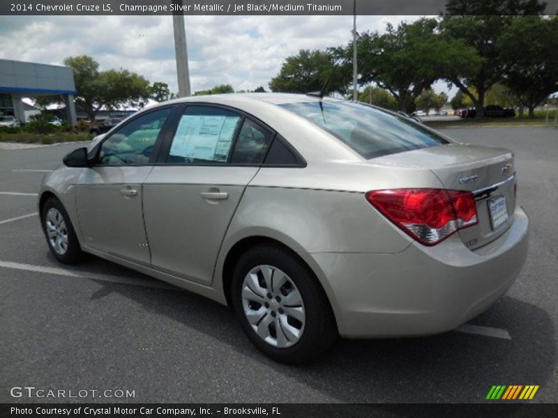 Champagne Silver Metallic / Jet Black/Medium Titanium 2014 Chevrolet Cruze LS