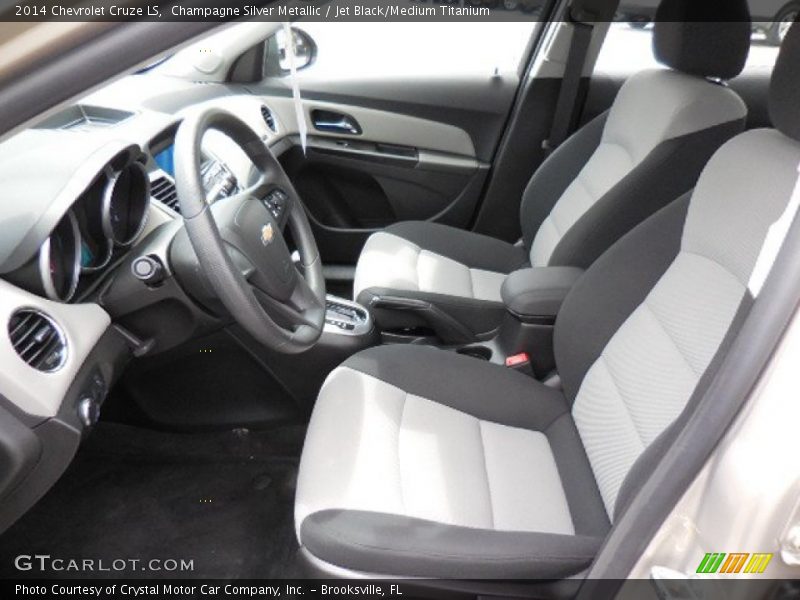 Champagne Silver Metallic / Jet Black/Medium Titanium 2014 Chevrolet Cruze LS